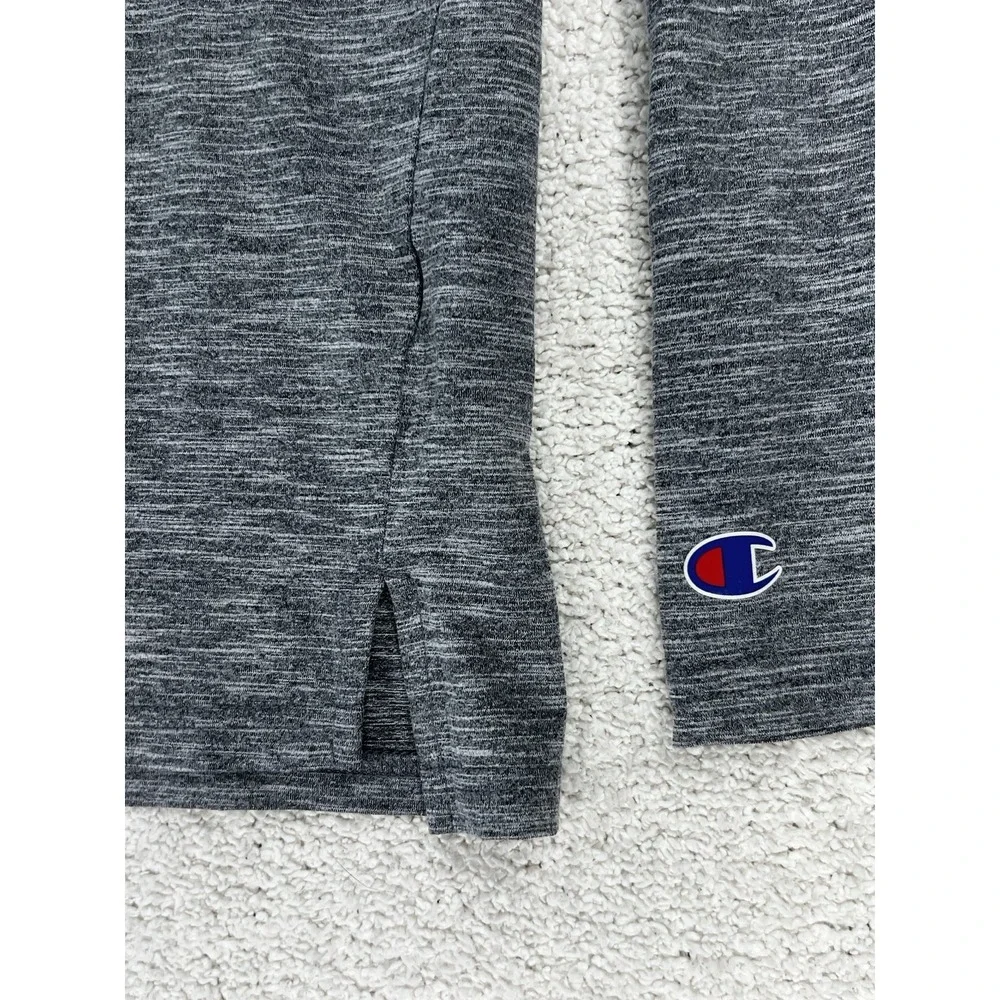 Champion Shirt Mens M Premier Lacrosse League PLL Quarter Zip Gray Long Sleeve